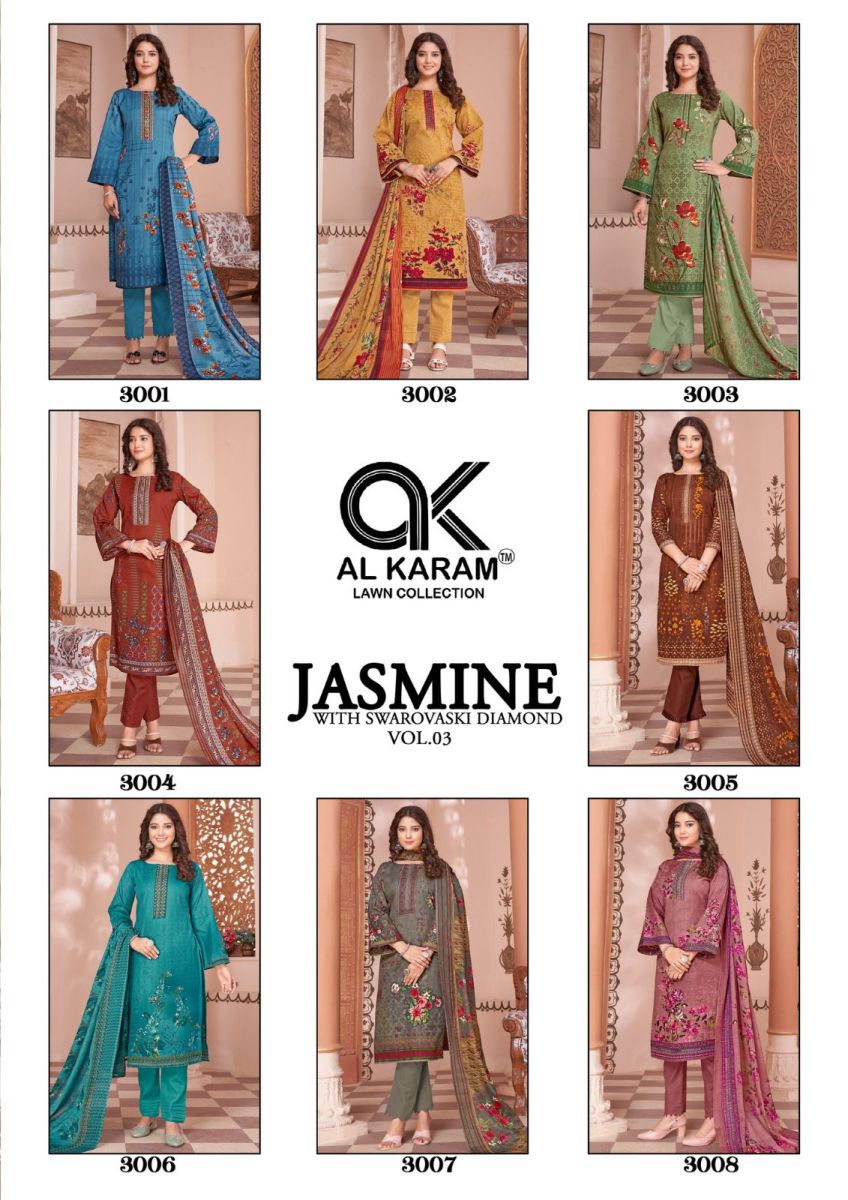 AL KARAM JASMINE VOL 03 KARACHI SUITS IN INDIA