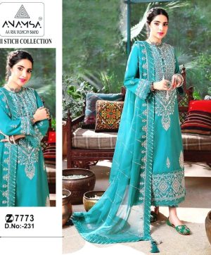 ANAMSA 231 PAKISTANI SUITS MANUFACTURER