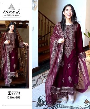 ANAMSA 255 VELVET PAKISTANI SUITS IN INDIA