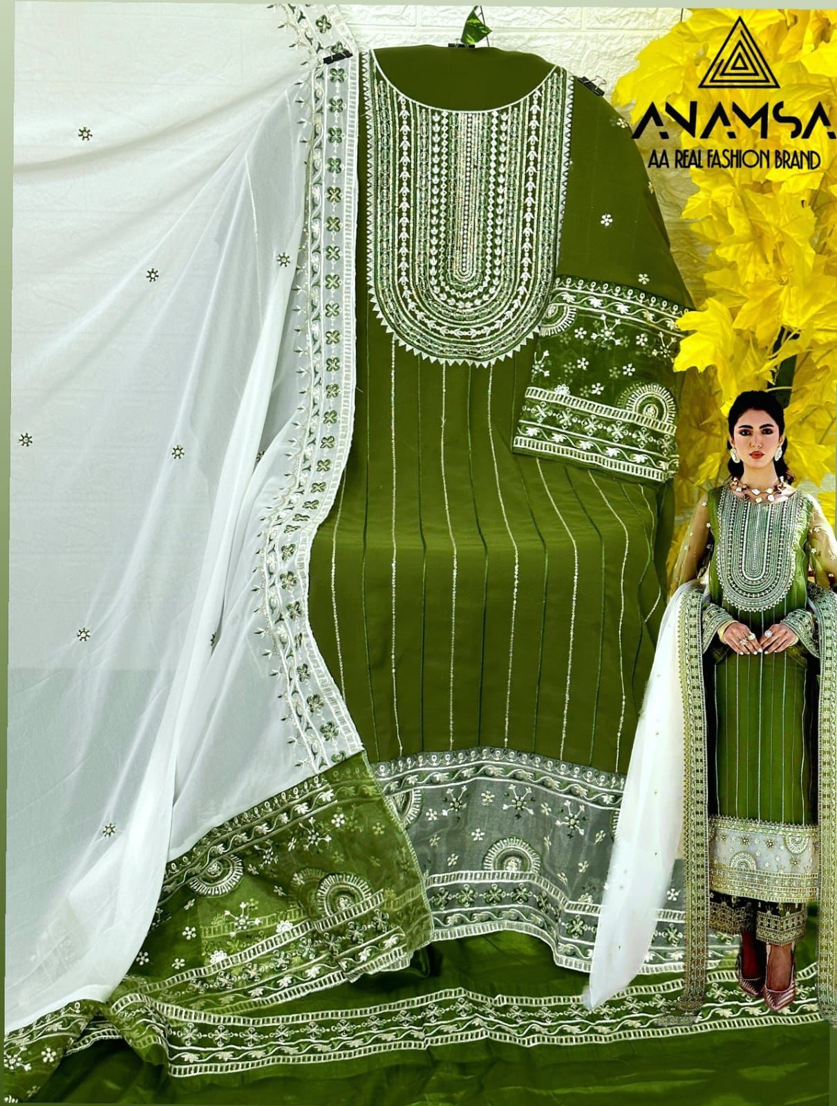 ANAMSA 258 PAKISTANI SALWAR SUITS IN INDIA