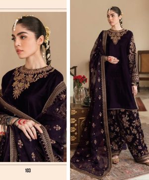 DEEPSY SUITS 103 MARIA B VELVET SALWAR SUITS