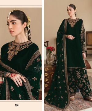 DEEPSY SUITS 104 MARIA B VELVET SALWAR SUITS