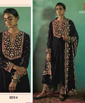 DEEPSY SUITS 32213 A VELVET PAKISTANI SUITS