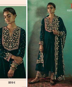 DEEPSY SUITS 32213 C VELVET PAKISTANI SUITS