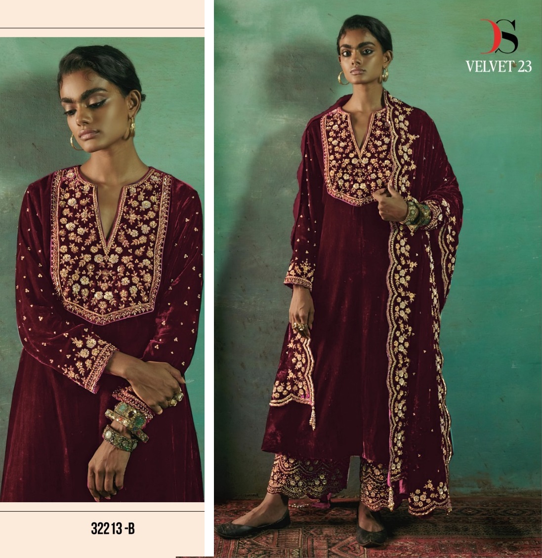 DEEPSY SUITS 32213 VELVET PAKISTANI SUITS