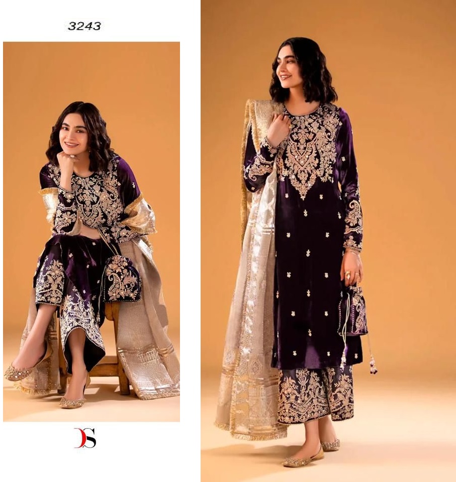 DEEPSY SUITS 3243 VELVET PAKISTANI SUITS IN INDIA