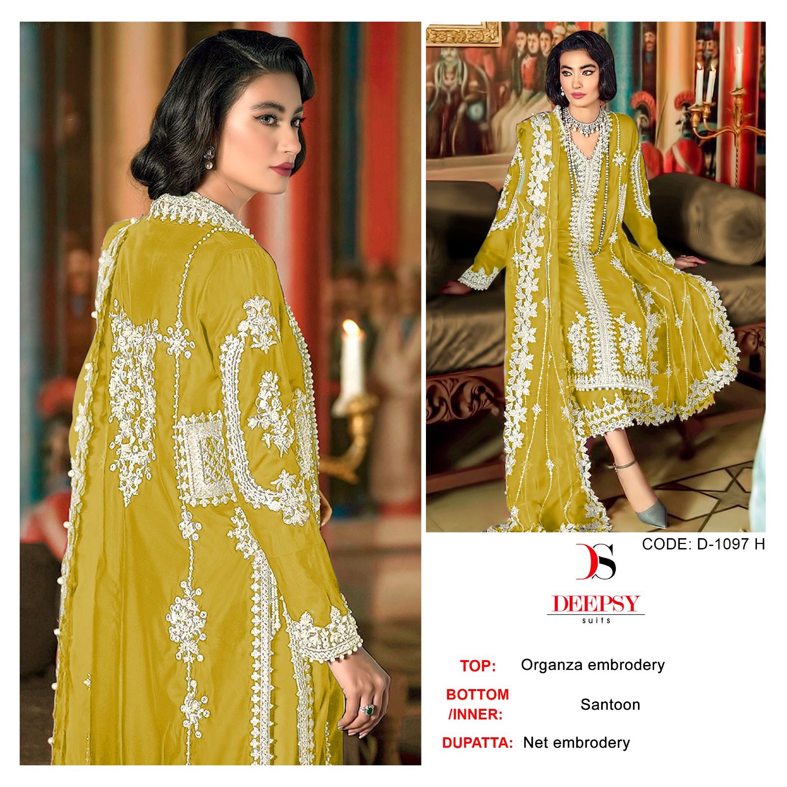 DEEPSY SUITS D 1097 E TO H PAKISTANI SALWAR SUITS