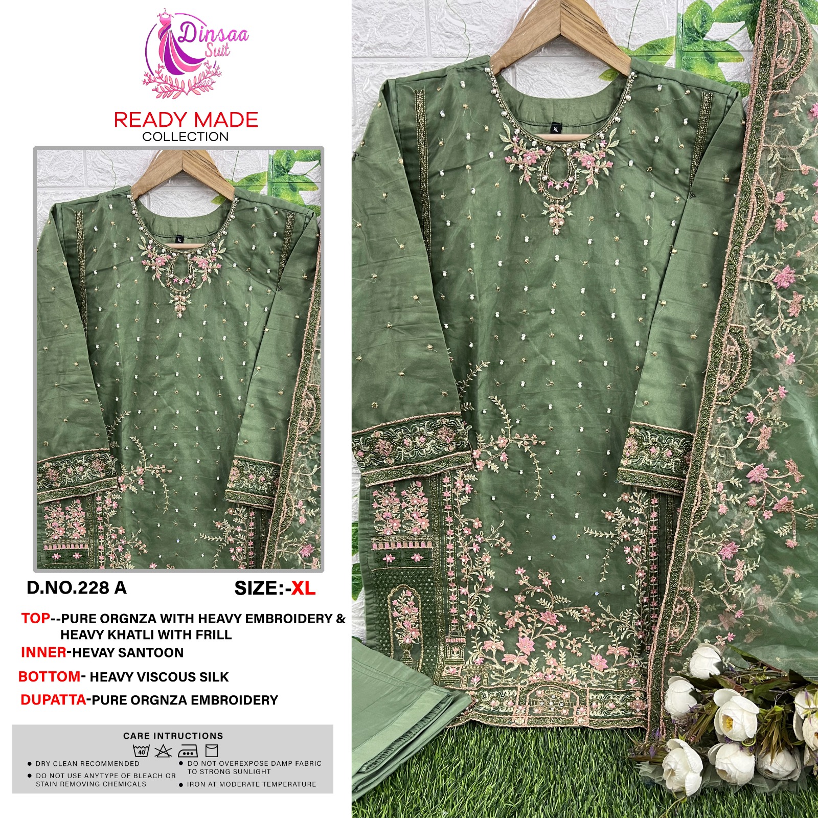 DINSAA SUIT 228 A TO D READYMADE SALWAR SUITS