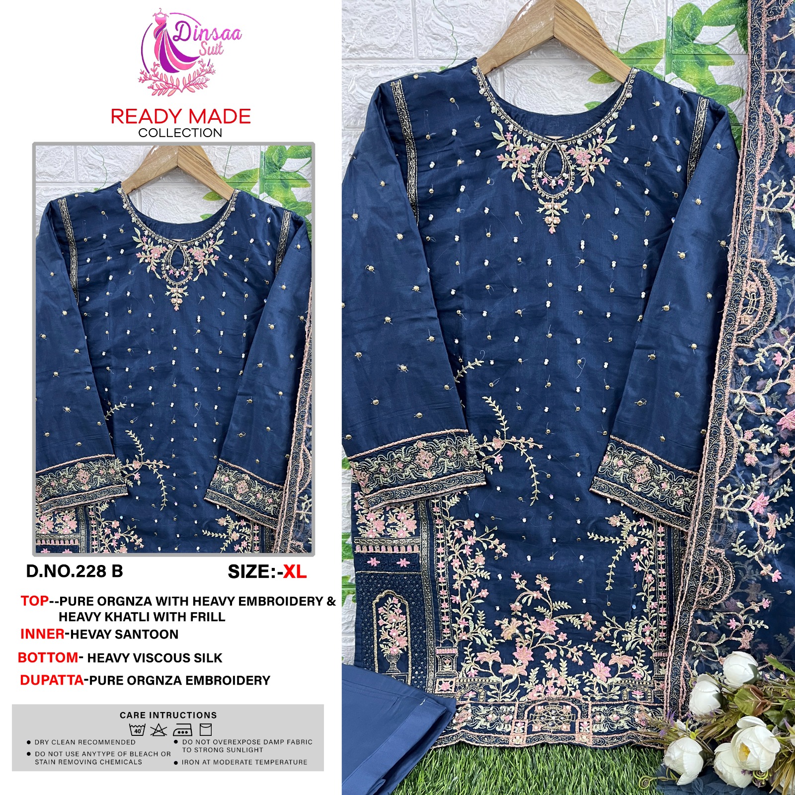 DINSAA SUIT 228 A TO D READYMADE SALWAR SUITS