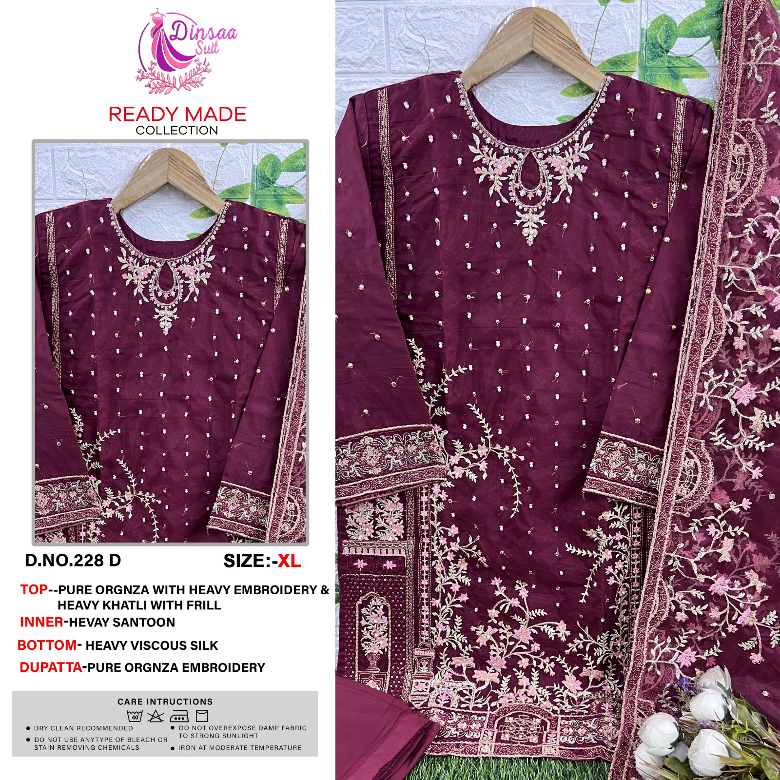 DINSAA SUIT 228 A TO D READYMADE SALWAR SUITS