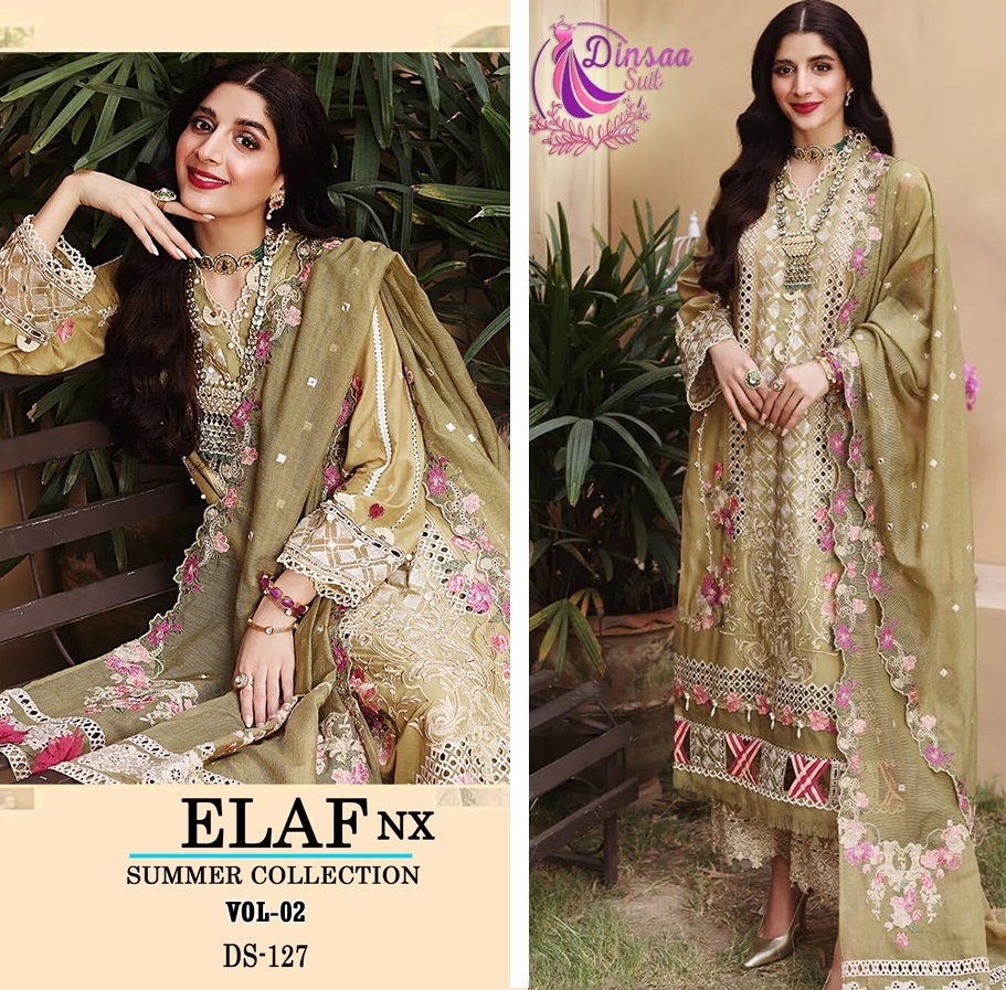 DINSAA SUIT DS 127 ELAF NX VOL 2 SALWAR SUITS