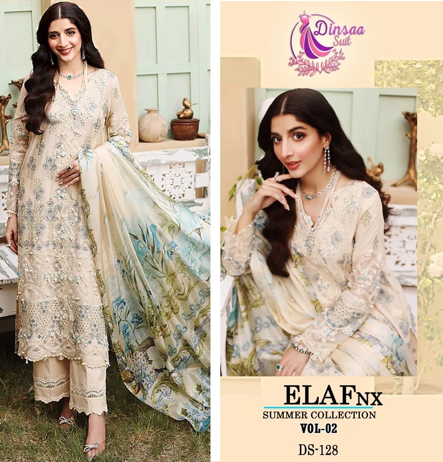 DINSAA SUIT DS 128 ELAF NX VOL 2 SALWAR SUITS