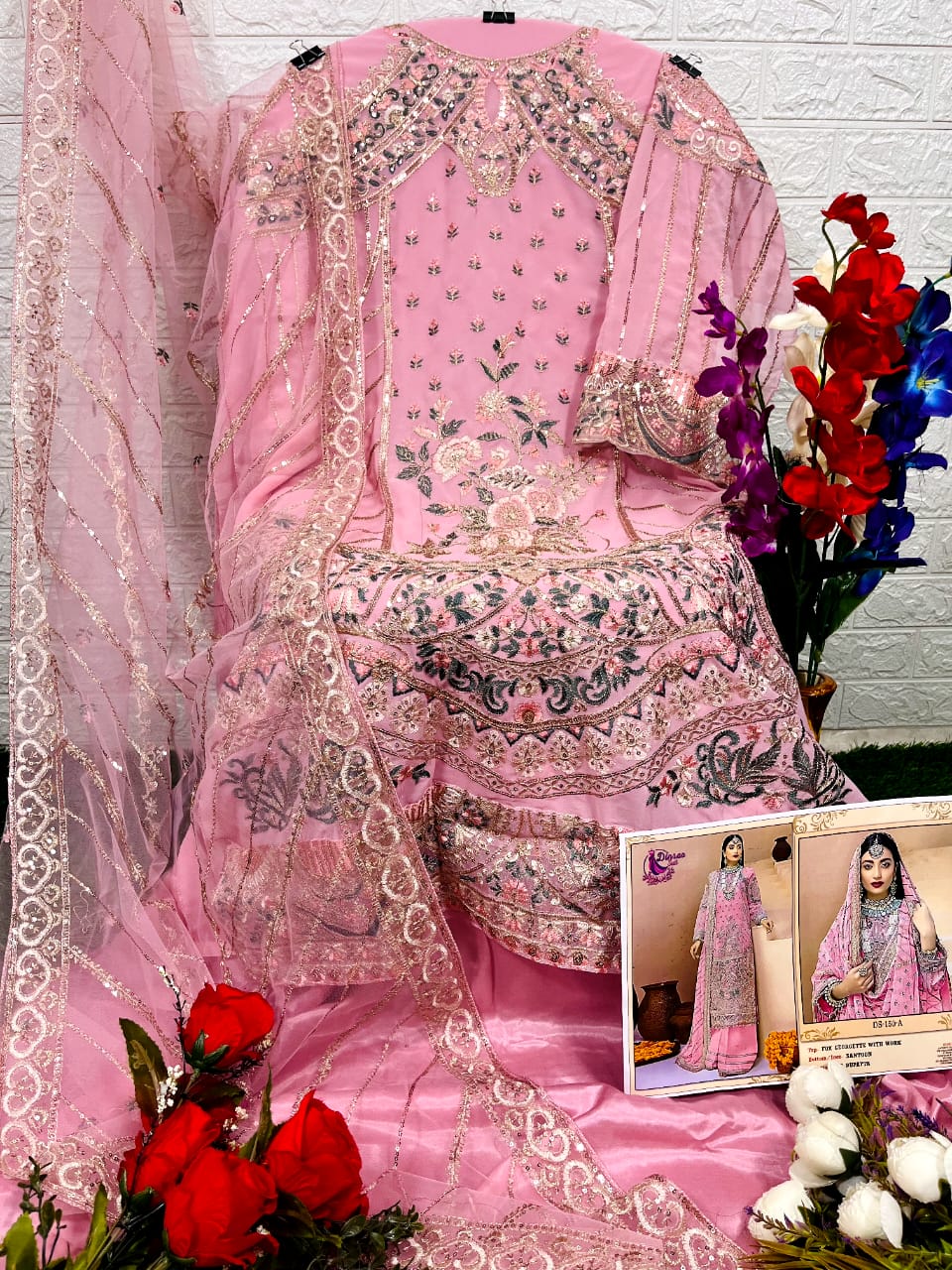 DINSAA SUIT DS 150 A TO D SALWAR SUITS WHOLESALE