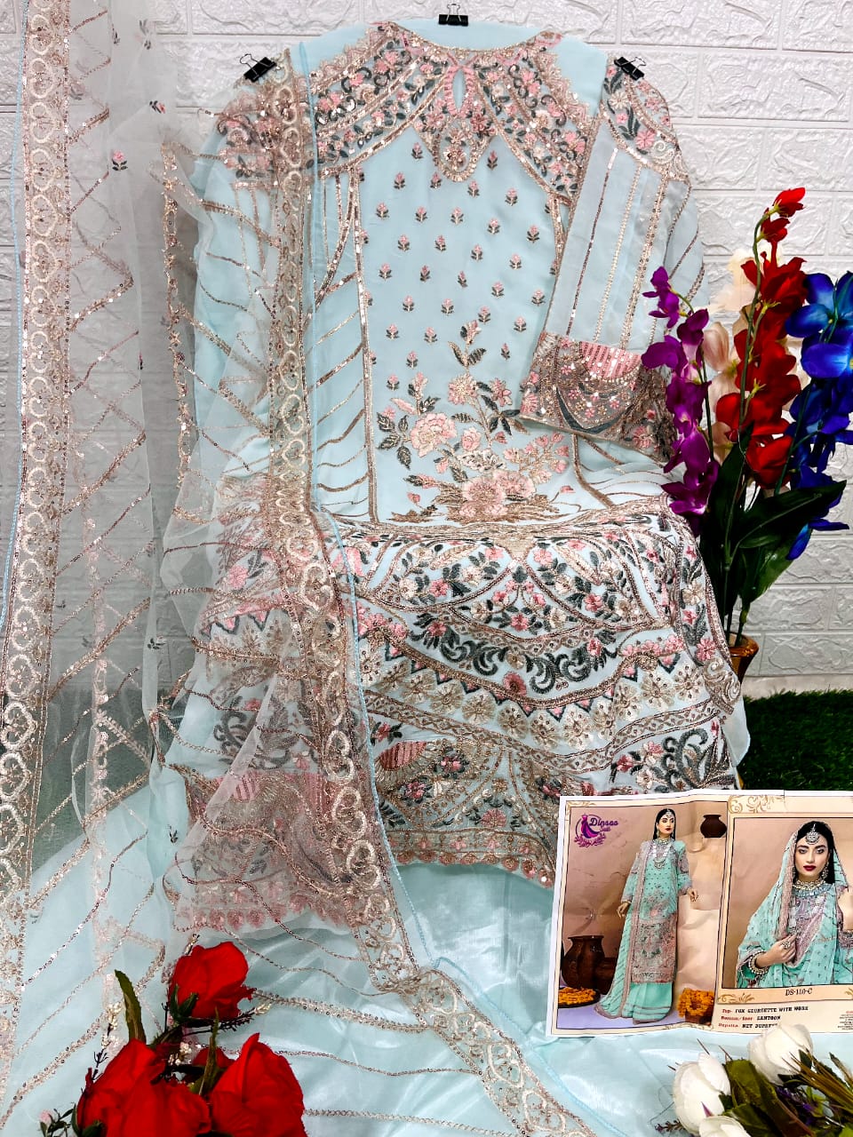 DINSAA SUIT DS 150 A TO D SALWAR SUITS WHOLESALE