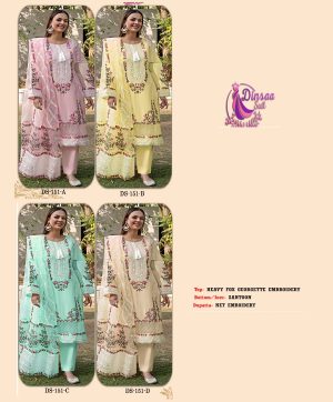 DINSAA SUIT DS 151 A TO D SALWAR SUITS WHOLESALE