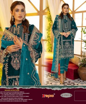 FEPIC V 17011 B VELVET SALWAR SUITS WHOLESALE