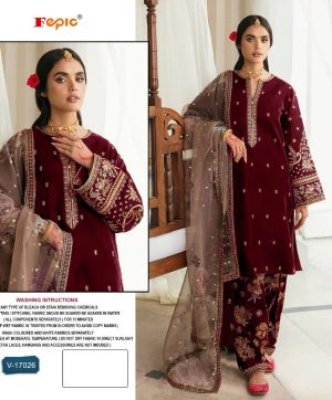 FEPIC V 17026 ROSEMEEN VELVET SALWAR SUITS