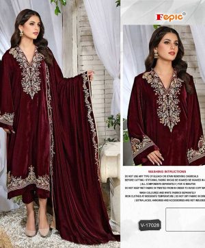 FEPIC V 17028 ROSEMEEN VELVET PAKISTANI SUITS