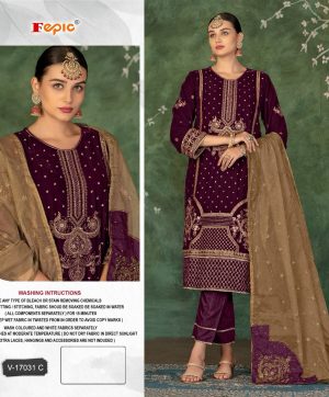 FEPIC V 17031 C ROSEMEEN VELVET PAKISTANI SUITS