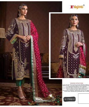 FEPIC V 17032 C VELVET PAKISTANI SUITS IN INDIA