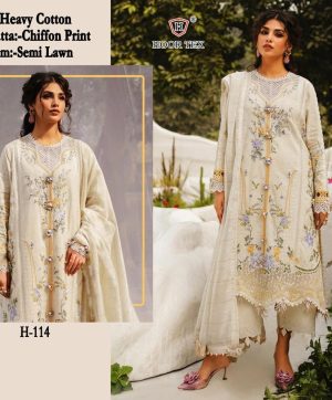 HOOR TEX H 114 PAKISTANI SALWAR SUITS