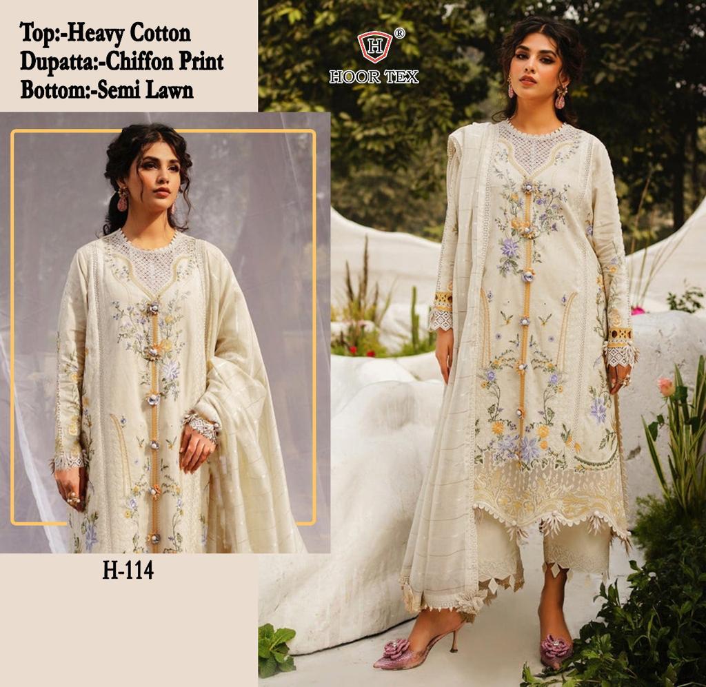 HOOR TEX H 114 PAKISTANI SALWAR SUITS