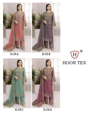 HOOR TEX H 170 A TO D SALWAR SUITS WHOLESALE