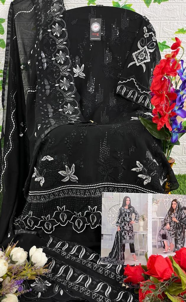 HOOR TEX H 64 BLACK PAKISTANI SUITS WHOLESALE