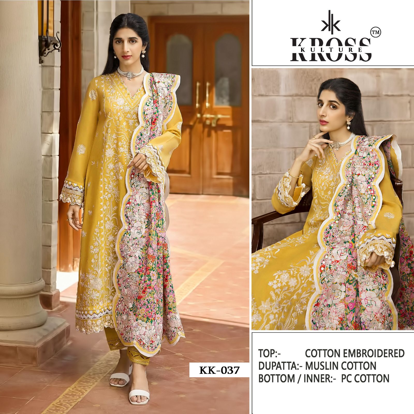 KROSS KULTURE KK 037 SALWAR SUITS WHOLESALE