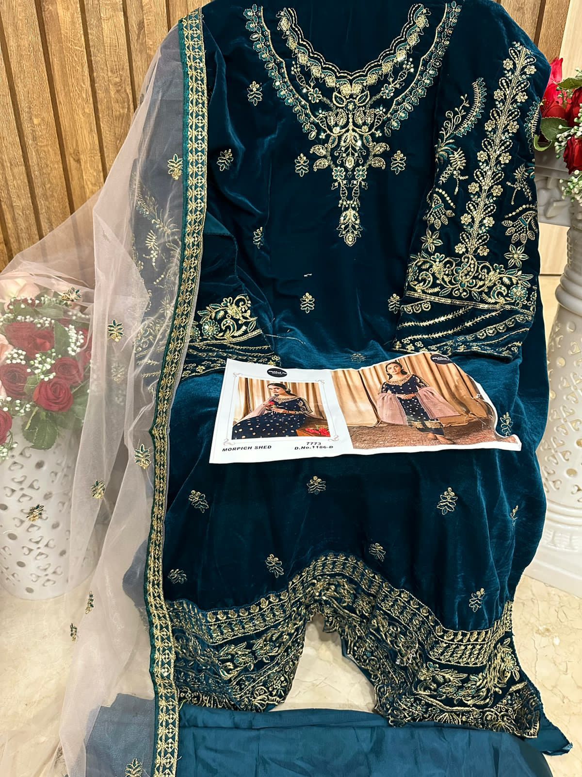 MEHBOOB TEX 1186 D VELVET SUITS MANUFACTURER