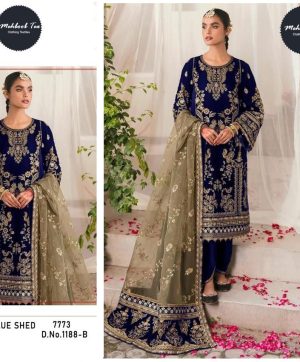 MEHBOOB TEX 1188 B VELVET PAKISTANI SUITS