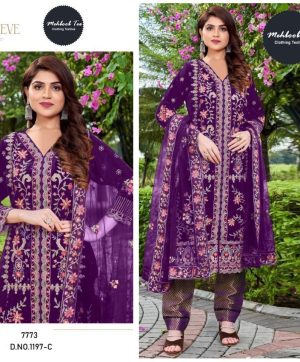 MEHBOOB TEX 1197 C VELVET SALWAR SUITS