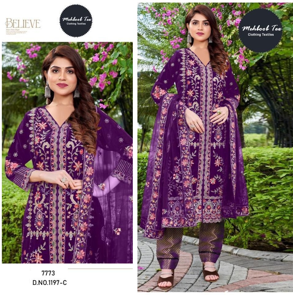 MEHBOOB TEX 1197 C VELVET SALWAR SUITS