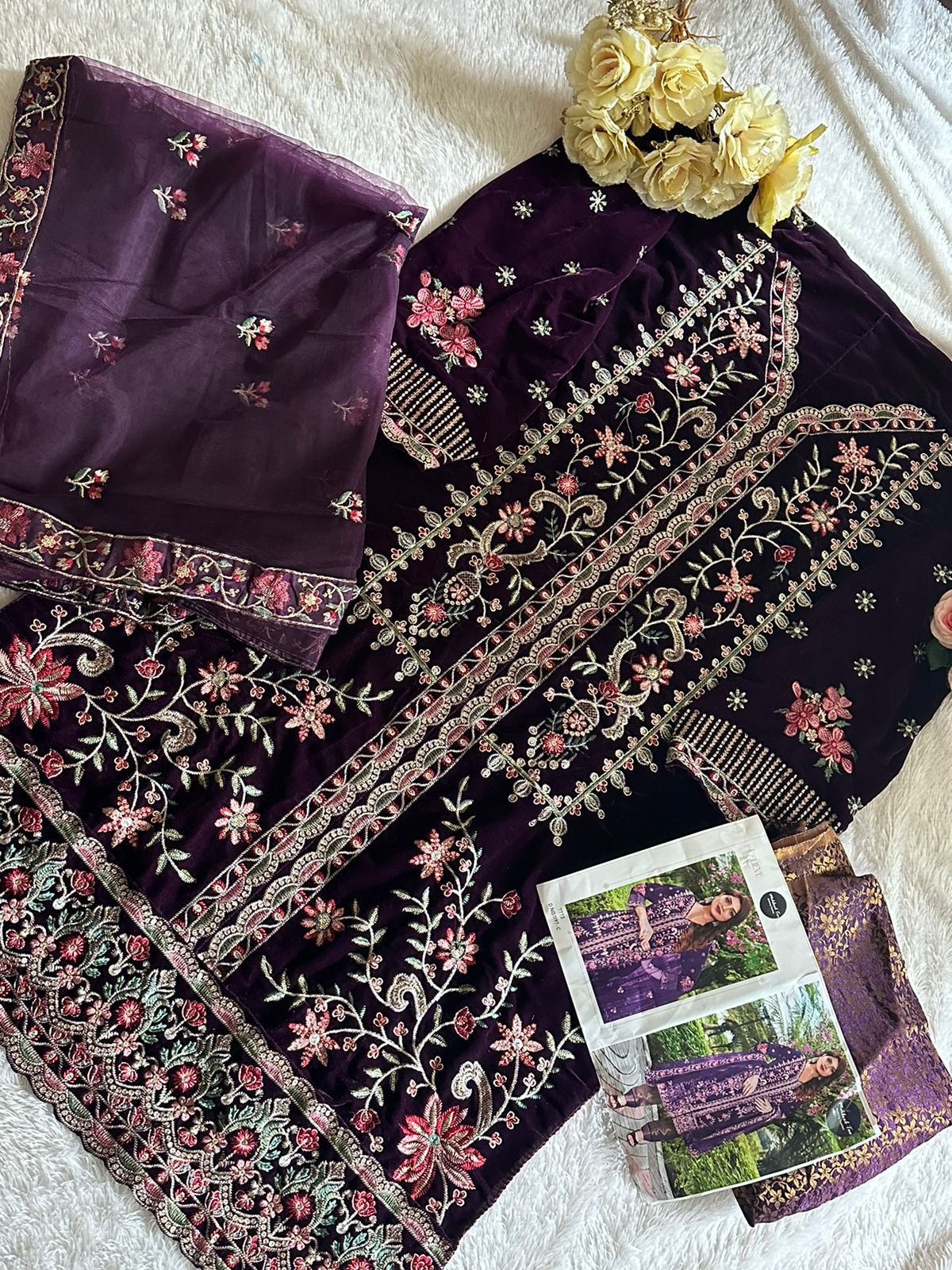 MEHBOOB TEX 1197 C VELVET SALWAR SUITS