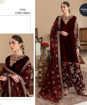 MEHBOOB TEX 1209 C VELVET PAKISTANI SUITS