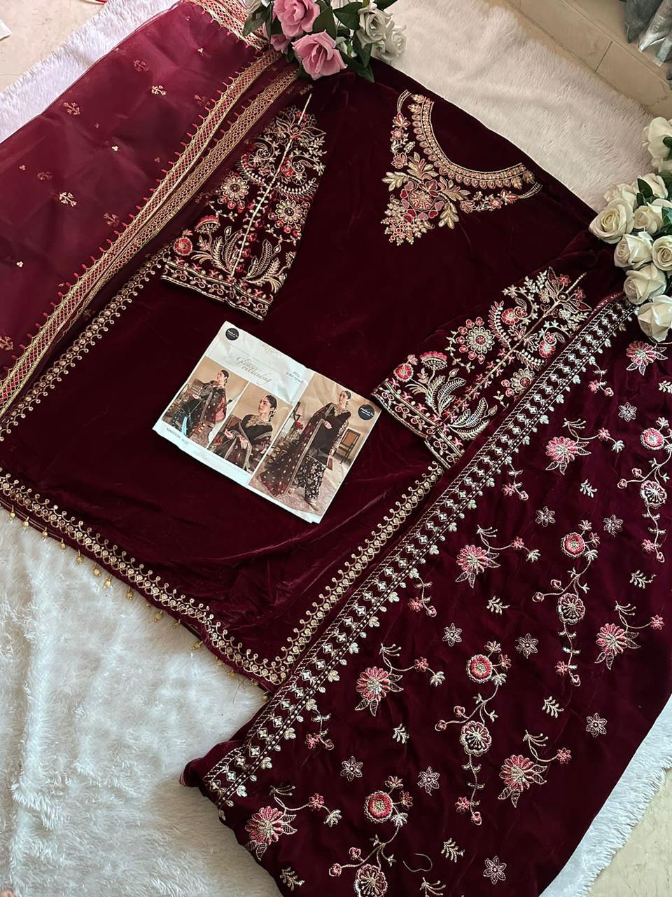 MEHBOOB TEX 1209 C VELVET PAKISTANI SUITS