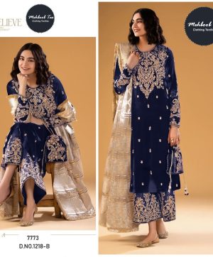 MEHBOOB TEX 1218 B VELVET PAKISTANI SUITS