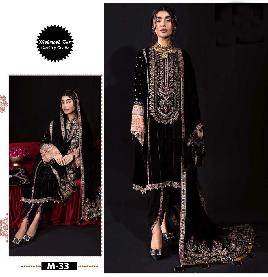 MEHMOOD TEX M 33 VELVET SALWAR SUITS WHOLESALE