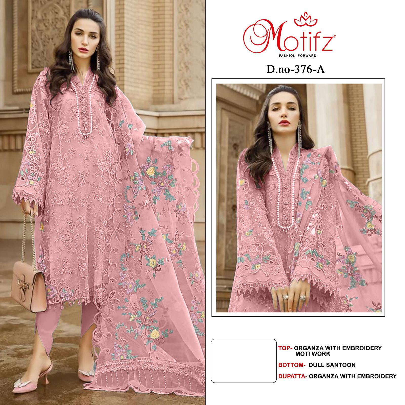 MOTIFZ 376 A TO D PAKISTANI SUITS WHOLESALE