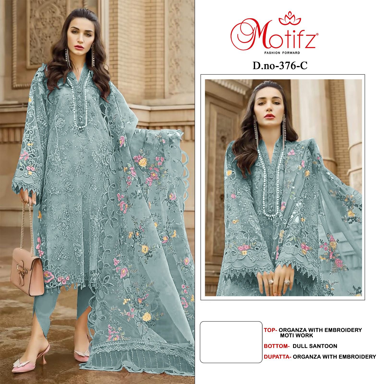 MOTIFZ 376 A TO D PAKISTANI SUITS WHOLESALE