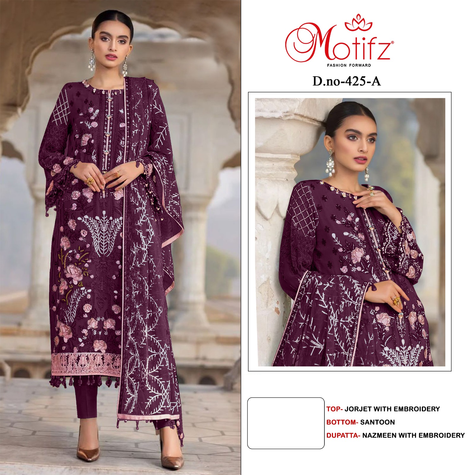 MOTIFZ 425 A TO D PAKISTANI SUITS IN INDIA