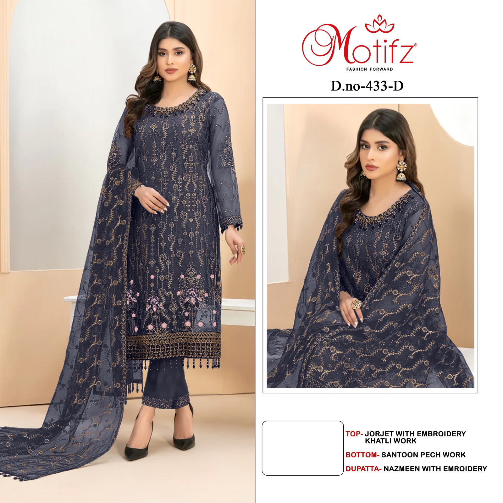 MOTIFZ 433 A TO D SALWAR SUITS WHOLESALE