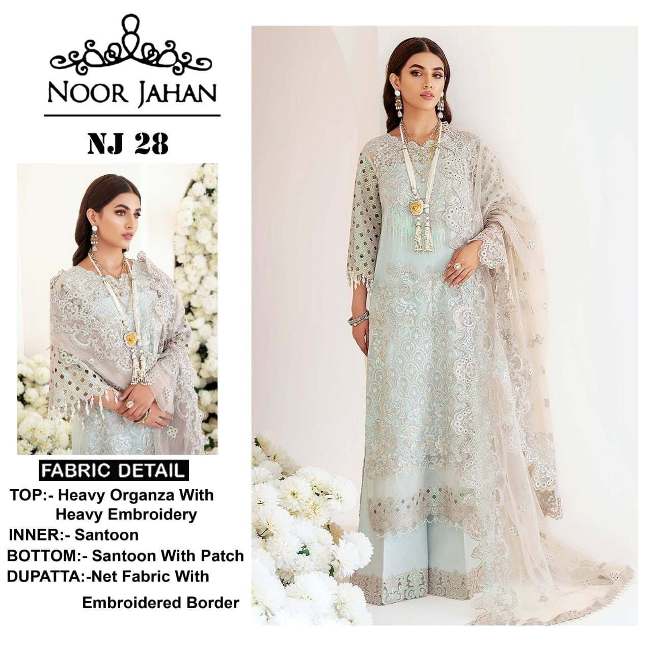 NOOR JAHAN NJ 28 SALWAR SUITS WHOLESALE