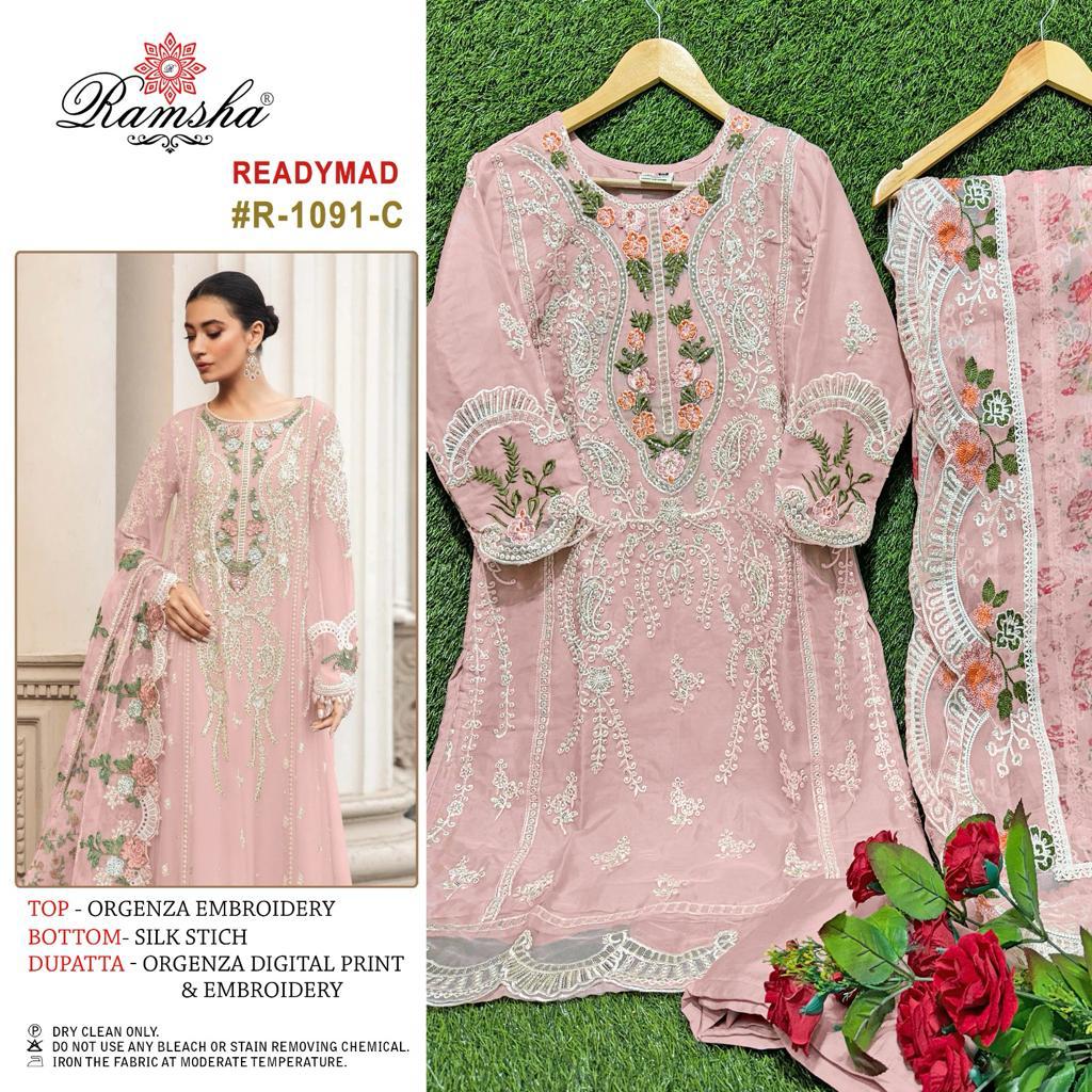 RAMSHA FASHION R 1091 B TO E READYMADE SUITS