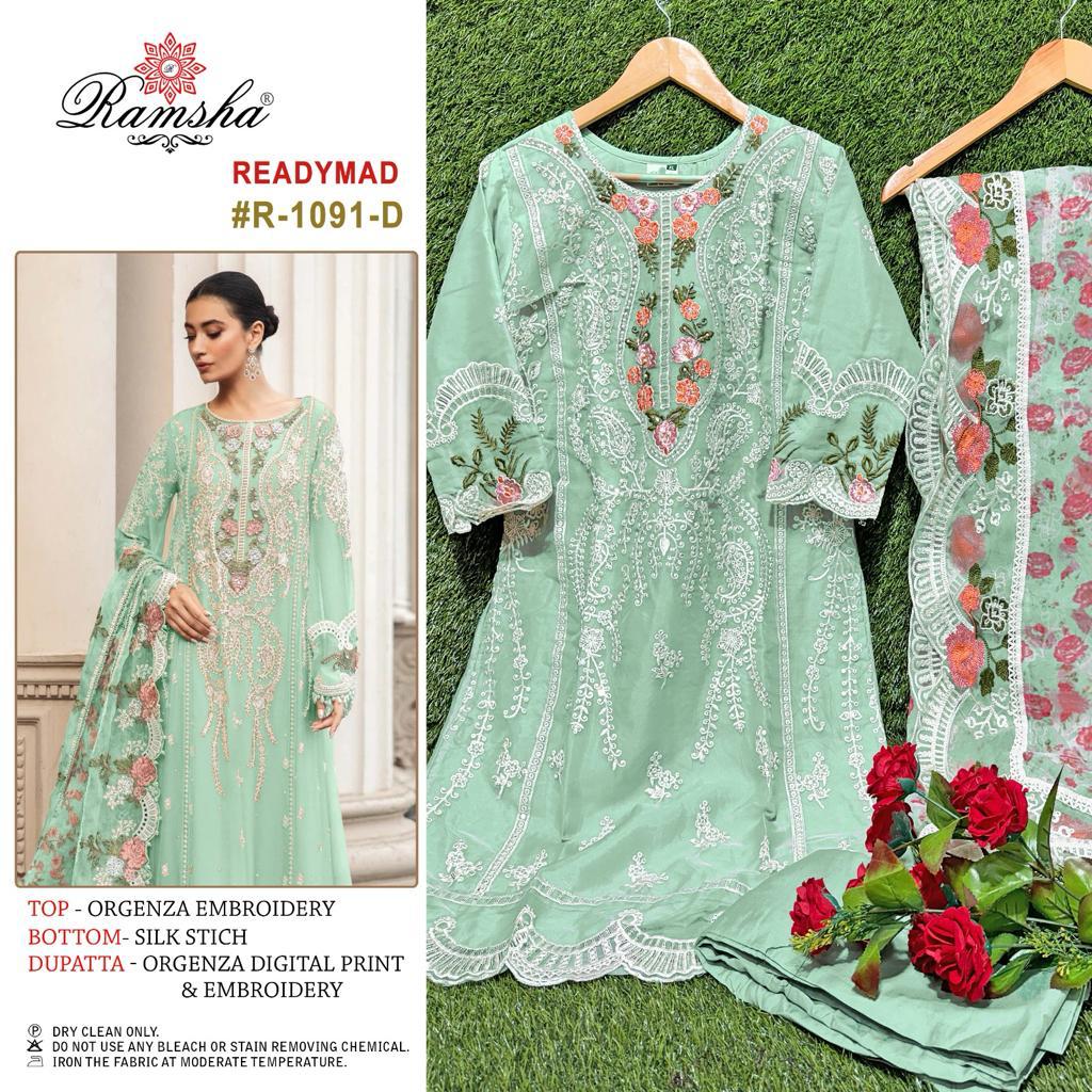 RAMSHA FASHION R 1091 B TO E READYMADE SUITS