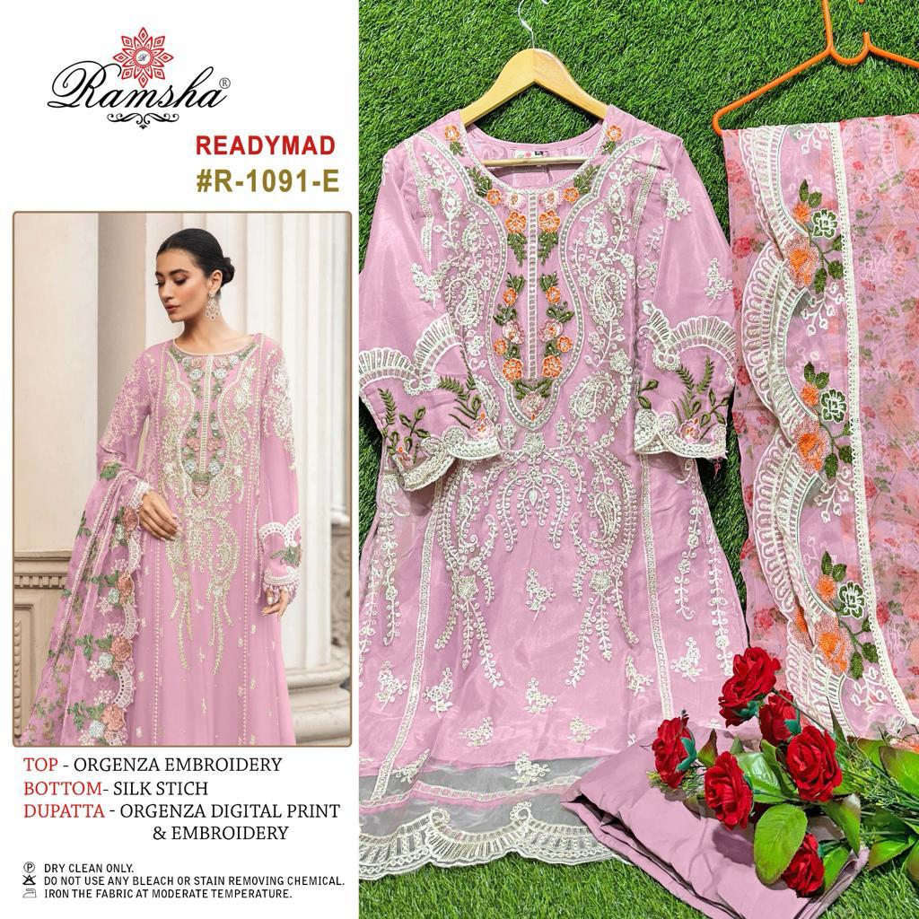 RAMSHA FASHION R 1091 B TO E READYMADE SUITS