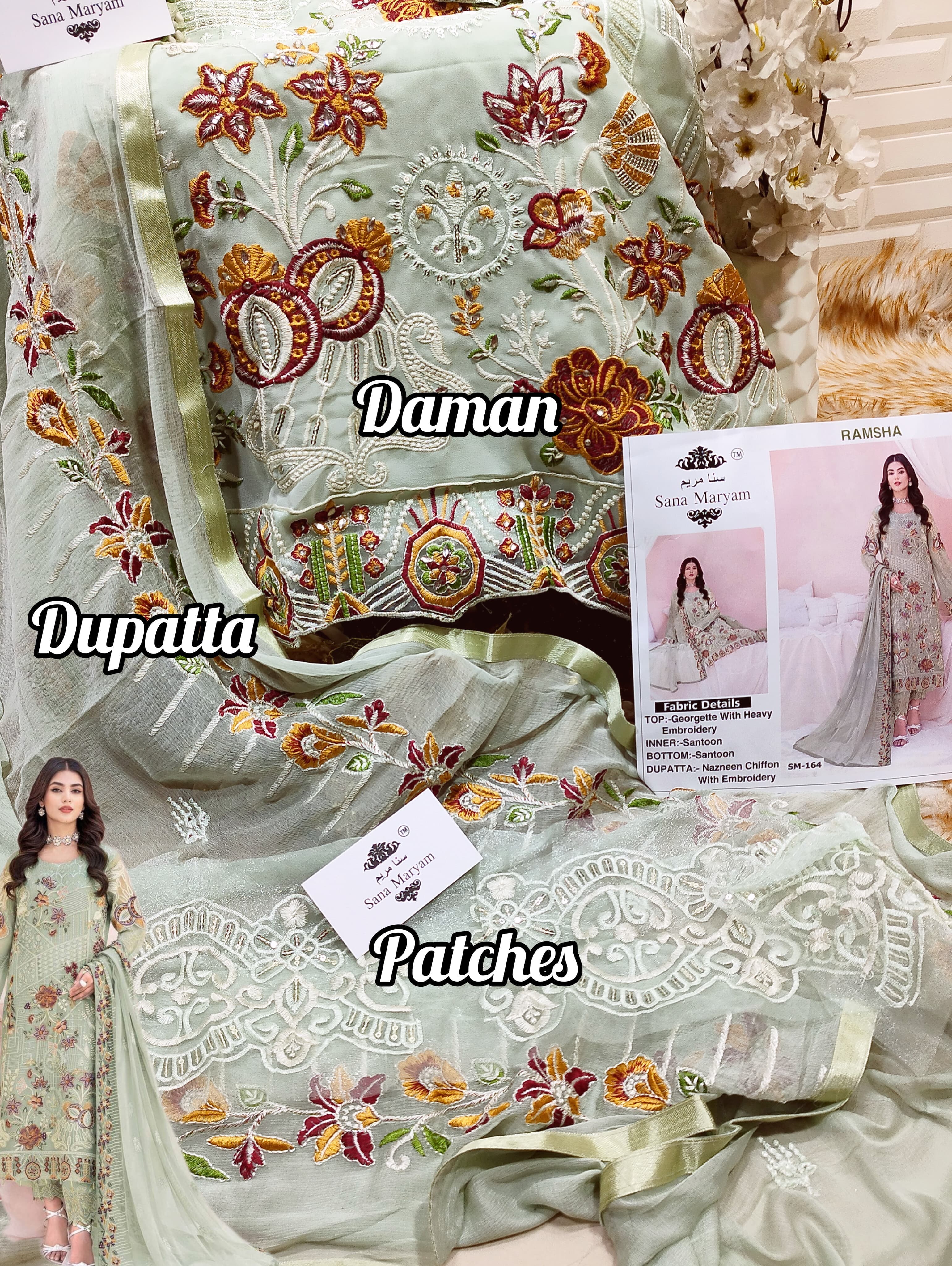 SANA MARYAM SM 164 RAMSHA SALWAR SUITS