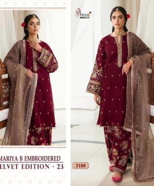 SHREE FABS 3188 MARIA B VELVET SALWAR SUITS