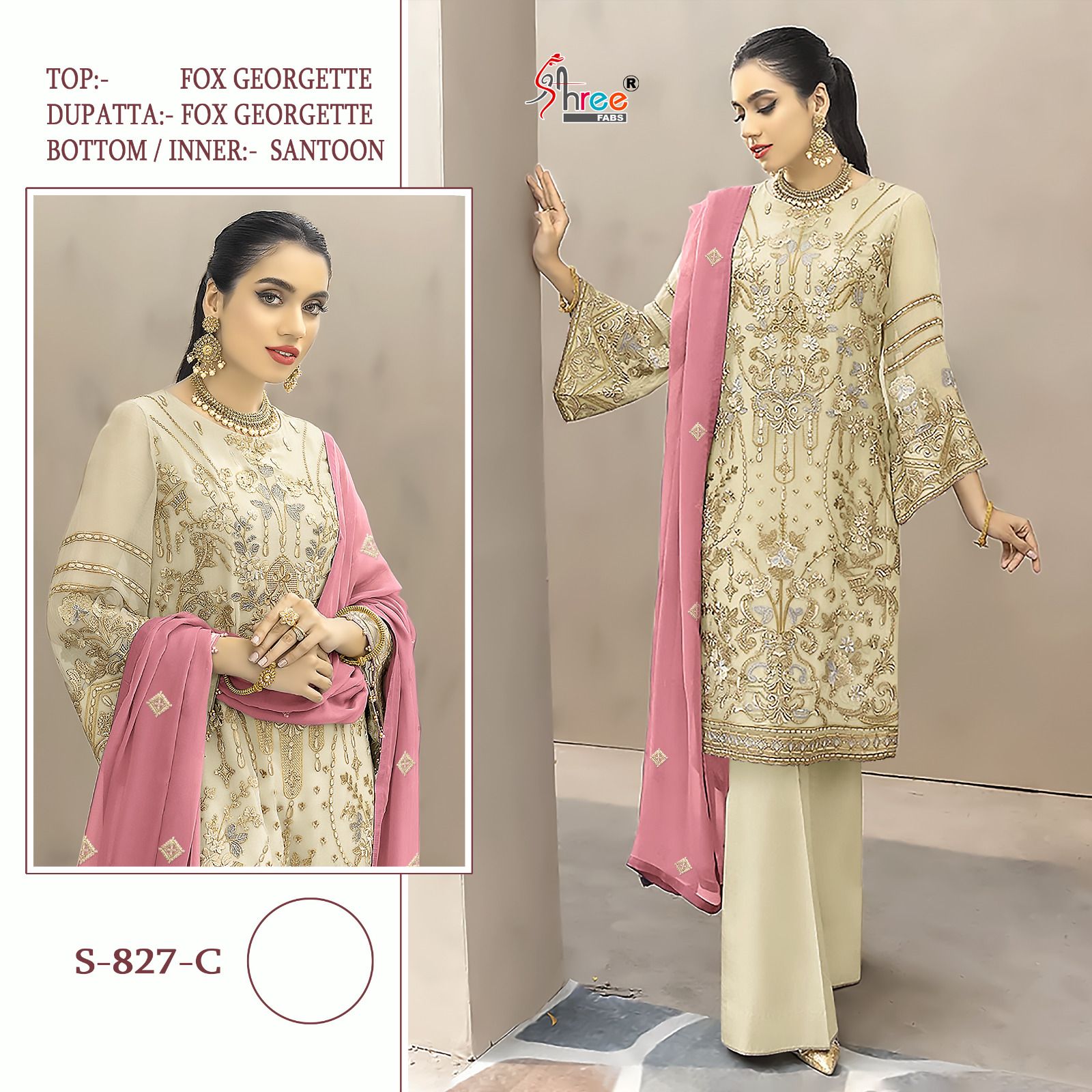 SHREE FABS S 827 SERIES PAKISTANI SUITS IN INDIA