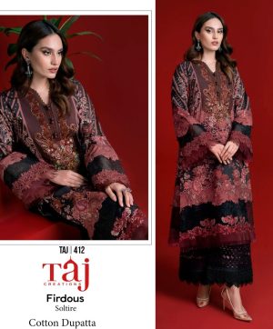 TAJ CREATIONS 412 SALWAR SUITS MANUFACTURER